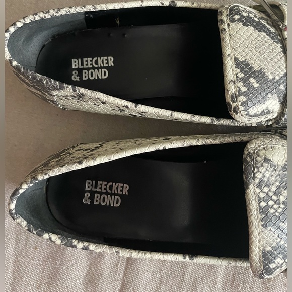 🐍Bleecker & Bond python print buckle Loafers sz 9.5 - Picture 8 of 9